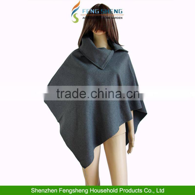 Women Warm Winter Loose Cape Coat Batwing Poncho draped Shawl Parka Wrap Outwear
