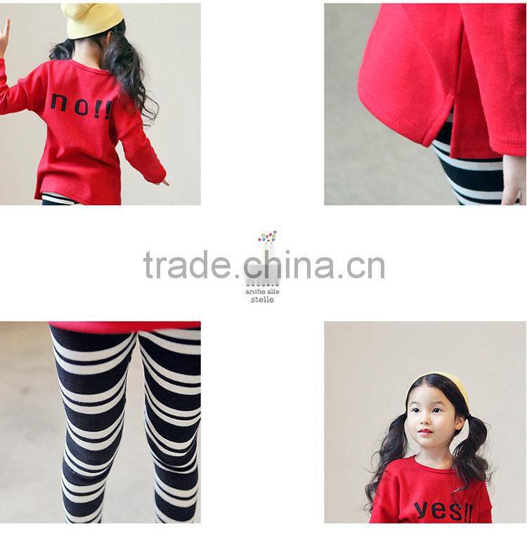 2015 Wholesale clothing 2pcs sets clothing for children christmas tight leggings with t-shirt sets autumn girls clothing sets