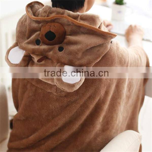 Funny design cheap soft colorful high quality adult blanket
