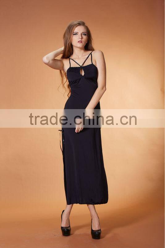 Newest arrival Fashionable sexy hot sales women night long fancy Halter Dress llingeries 3379