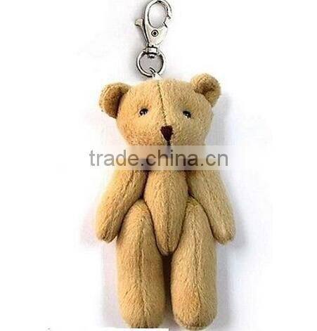 2016 plush joint teddy bear keychain/joint teddy bear keychain/plush bear