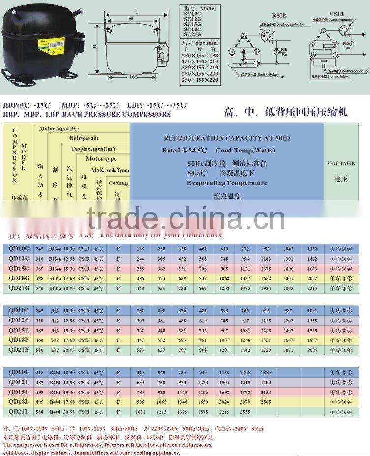 SC15L(R404) refrigeration compressor