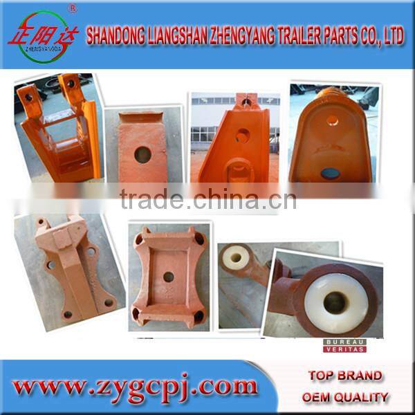 round axle underslung suspension for lowboy low bed semi trailer