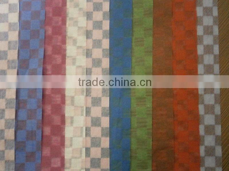 water-fall tissue paper for flower wrapping/plaid pattern