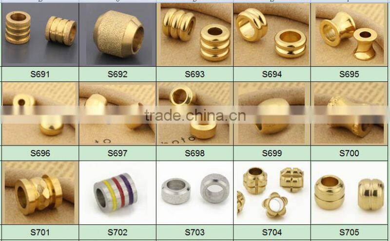 S804 Fit 5mm stainless steel end caps for jewelry or tassels,drawstring stopper