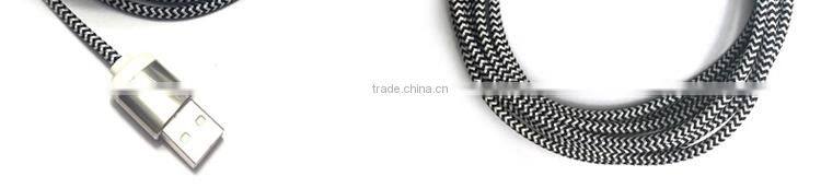 top selling products 2015 Wholesale nylon braided usb charger cable for samsung mobile nylon braided micro usb data cable
