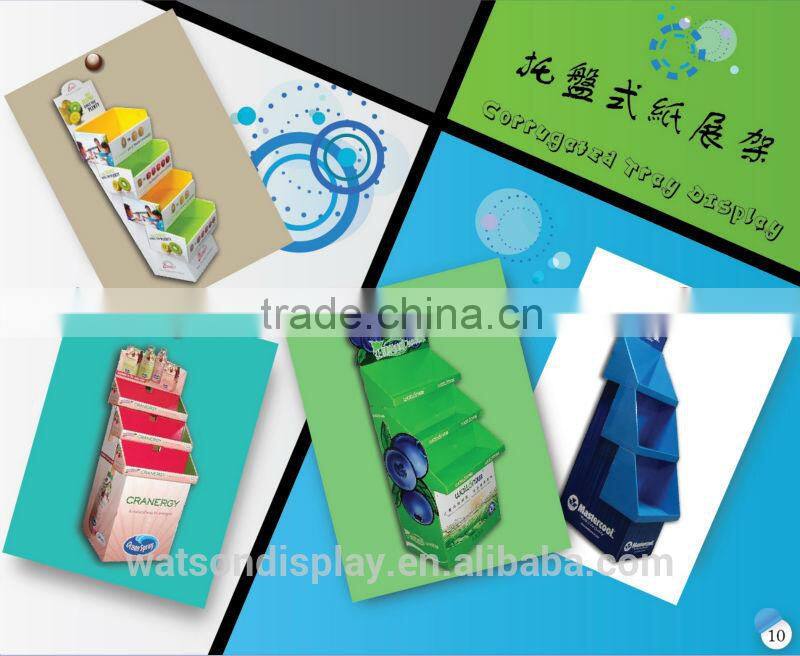 Exquisite Design CD Books Rack Corrugated White Cardboard Display on super markets book pharmacies retail display