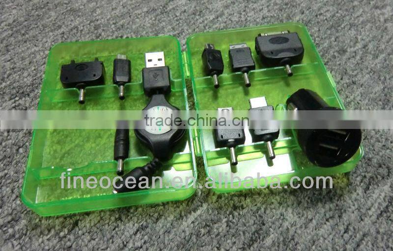 8 in 1 2 Port USB Car Charger Pack 3A F5004-2