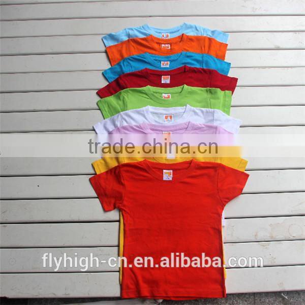 factory production high quality logo printed cotton kids t shirt