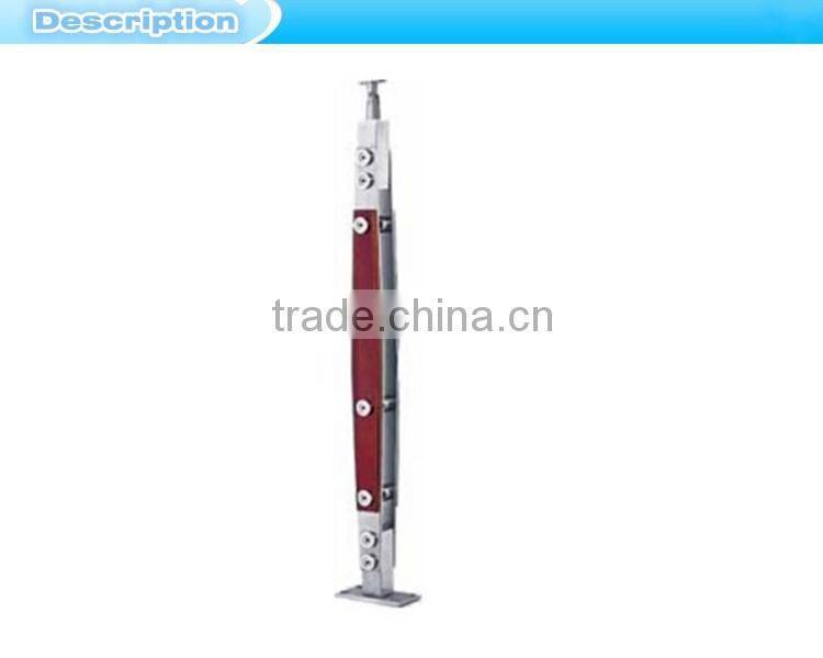 balcony stainless steel wood railing