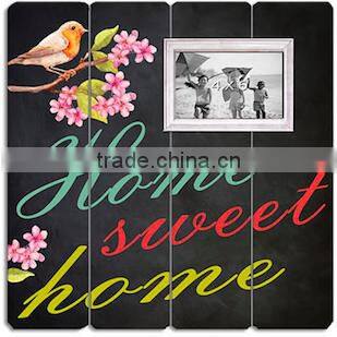 Antique distressed wood hanging photo frame for factory price