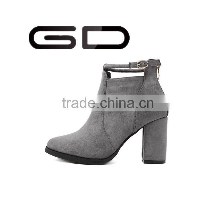 GD high quality suede material comfortable breathable lining booties shoes for women