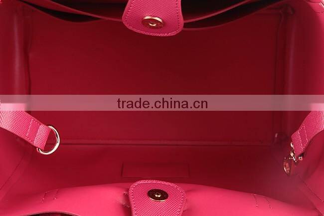 5072- 2016 new best selling knot decorative fuchsia color lady wholesale tote handbag designer hand bags