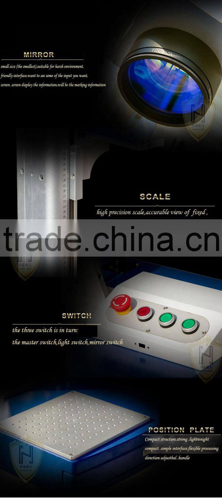 Low cost no maintainance laser marking machine for stainless steel bearing