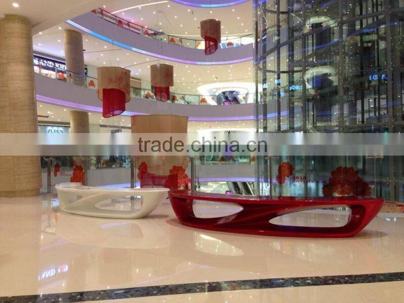 2015 Hot Sale Fiberglass Morden Moon-Shape Bench