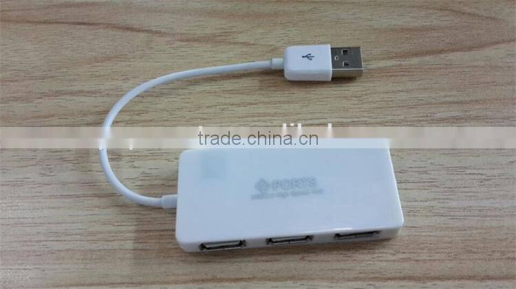 2.0 high speed 4 port slim usb hub as computer gift
