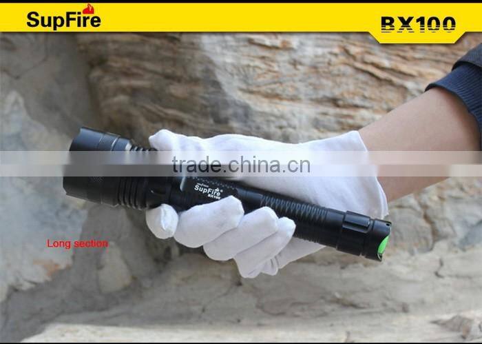 BX100 flashlight XML2 T6 LED long tactical camping torch self defense rechargeable 18540 batteries emergency flash light