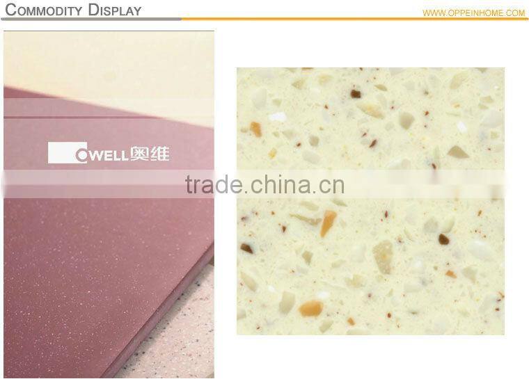 High quality customized shape countertops modern Composite Acrylic shone kitchen table top