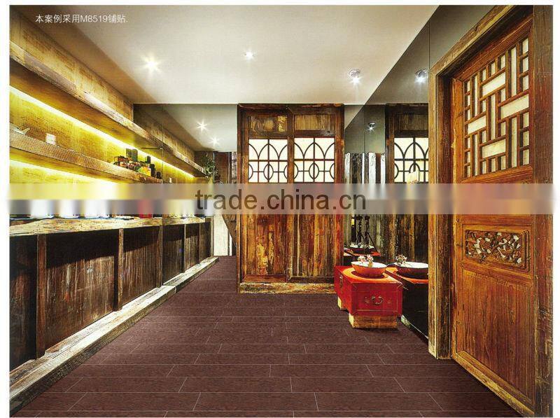 Wooden texture rusitc floor tile 150x600mm from Fujian Factory