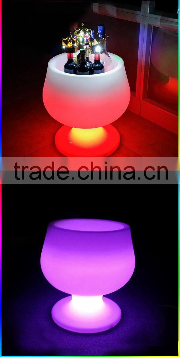 LED ice bucket plastic bucket beer wine champagne high-grade plastic barrel round plastic bucket of environmental protection