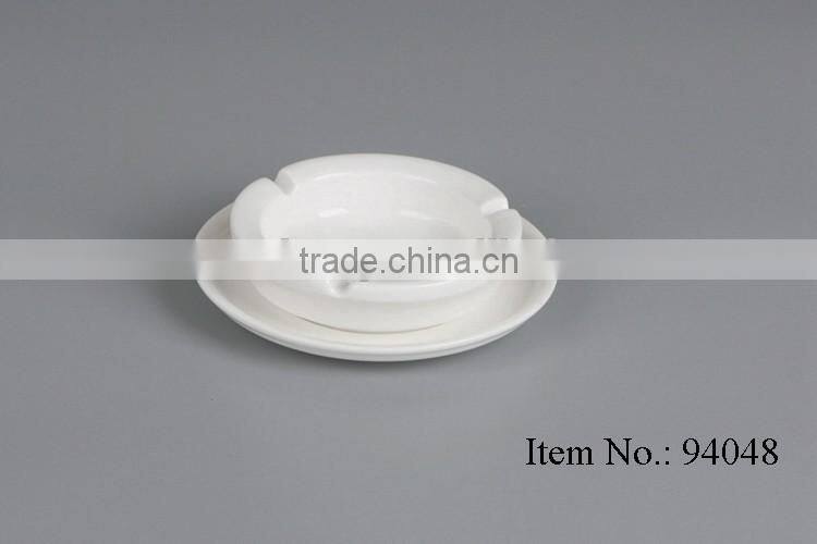 domestic round ceramic ashtray with saucer