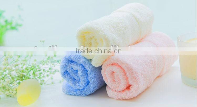 Pure cotton plain dyed candy color jacquard face towel