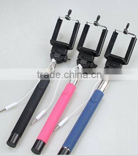 Mini foldable colorful monopods selfie stick with bluetooth shutter