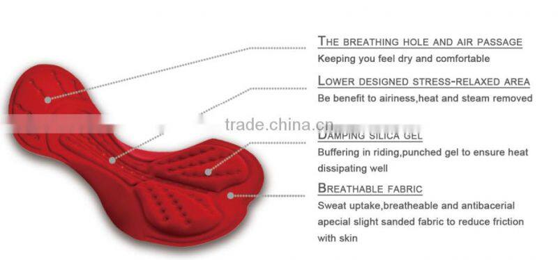2016 new style skinsuit cycling gel pad