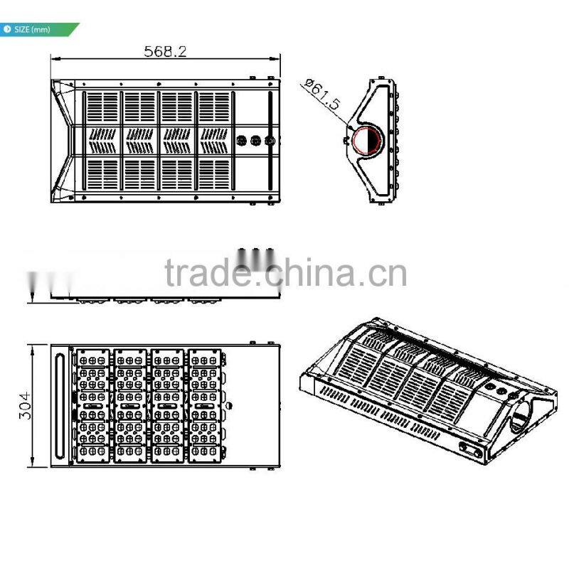 100-140lm/W, Meanwell Driver, 160W LED Residential Street Lights, Lens Kit for Different Beam Angle, CE Rohs Approved