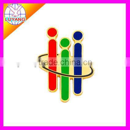 gold plated cloisonne high quality lapel brooch LYLP-013 for promotion gift