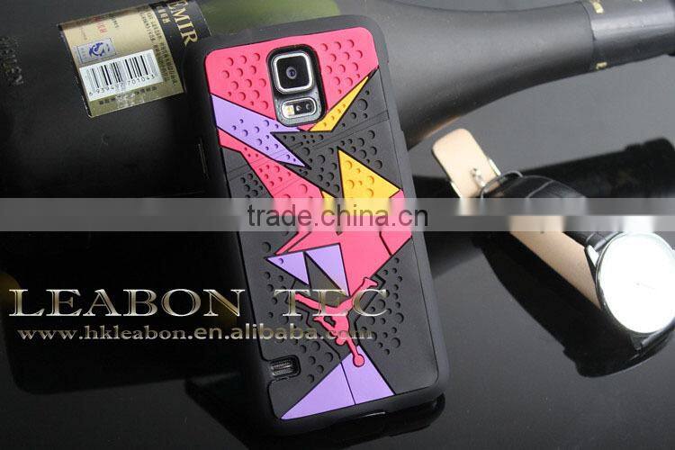 2014 new arrival case for samsung galaxy s5 cover, pc+silicone material mobile phone case