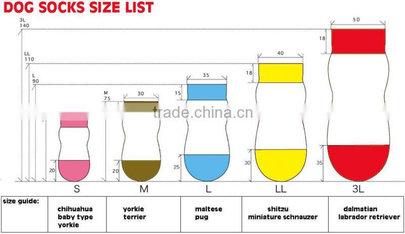 Ladybug pet doggie socks / dog footwear with slip-resistant rubber back