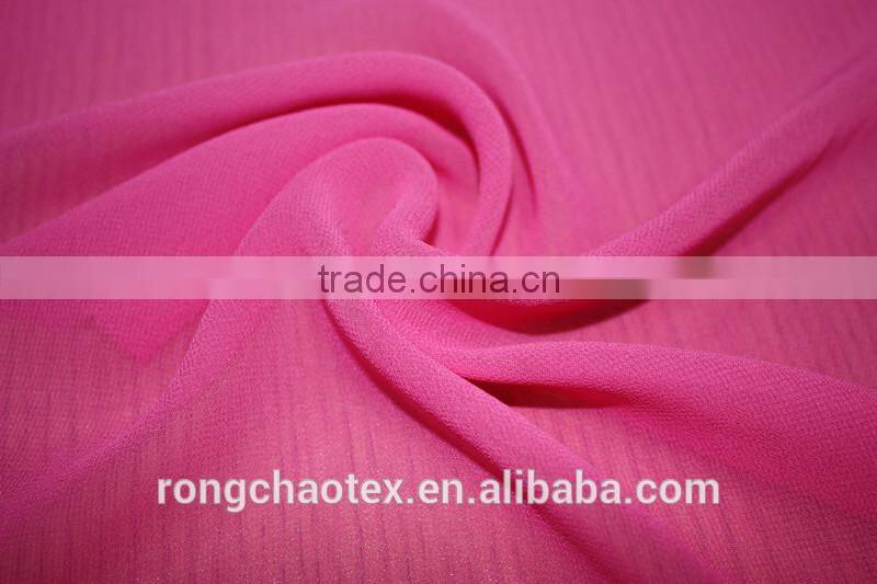 Plastic baroque satin fabric 100% polyester chiffon fabric jubah chiffon with low price