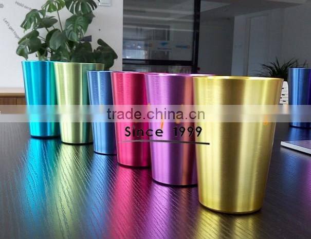 15oz/17oz colorful Aluminum oxidized Shot Glass/cup/mug/tumbler