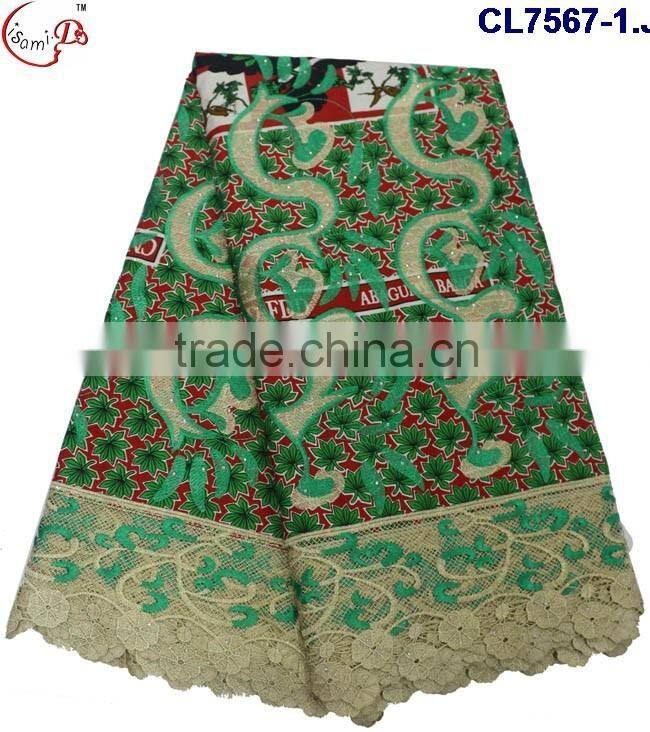 CL7567 2016 Chowleedee High quality Top Fashion Latest Design wax lace