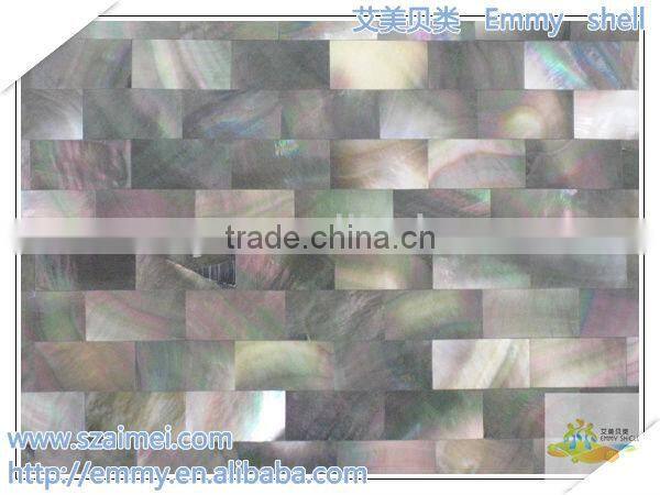 Brick shell mosaic tile gray mother of pearl mosaic wall tile
