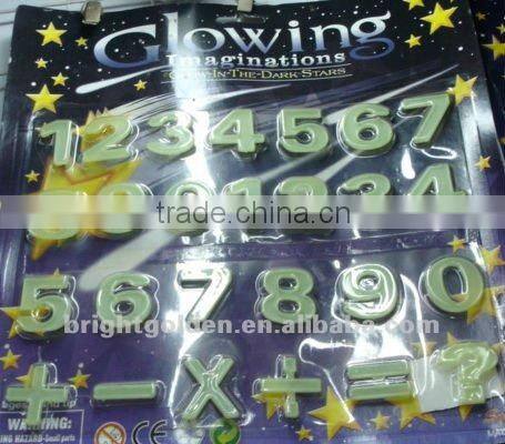 Noctilucent number flash wall sticker