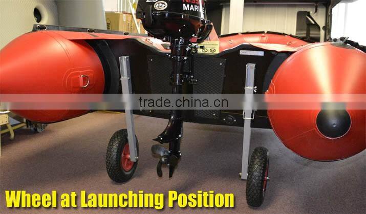easy to carry inflatable boat with tralier