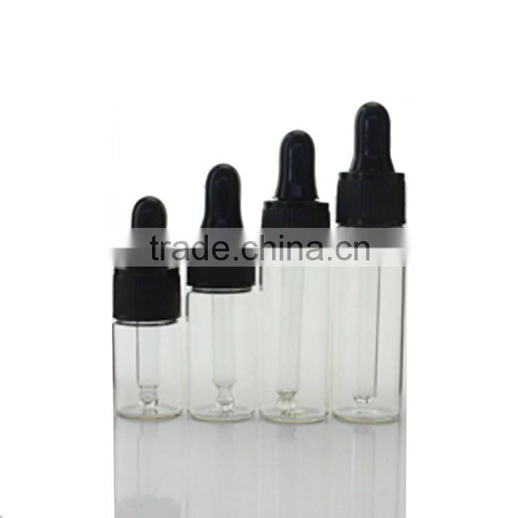 High transparent heat resistant borosilicate glass dropper bottles for cosmetic