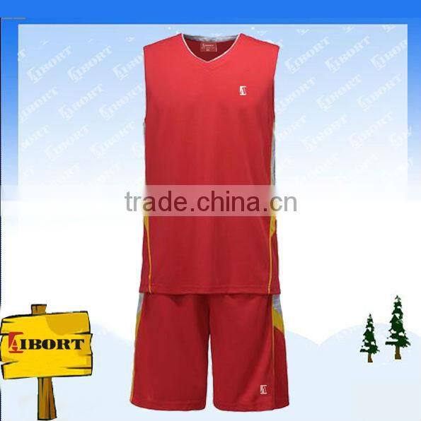 BKB-007-2 Reversible basketball jersey color red