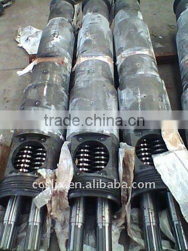 High performance conical twin screw and barrel