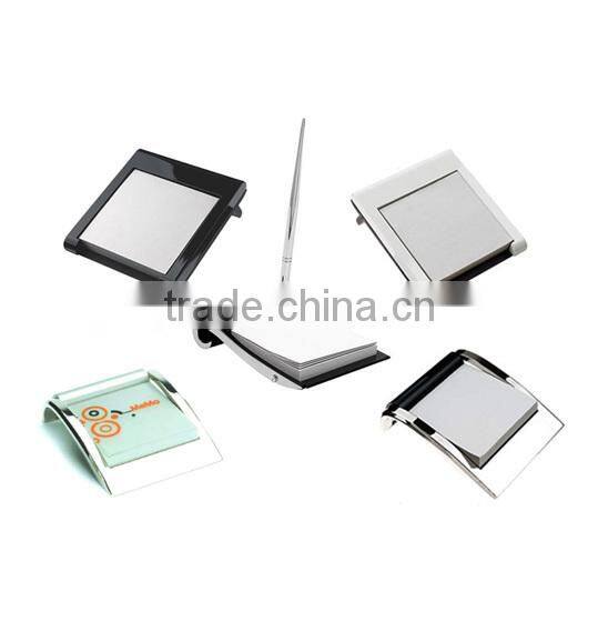 Custom logo metal note pad holder memo pad