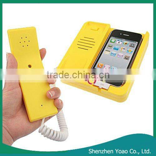 Unique Retro Style Telephone Handset / Dock for iPhone 3G 3GS 4G Yellow