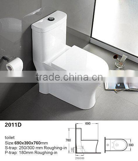 Good Quality Siphon Flushing Gravity Flushing Bathroom Toilet White Bathroom WC Toilet