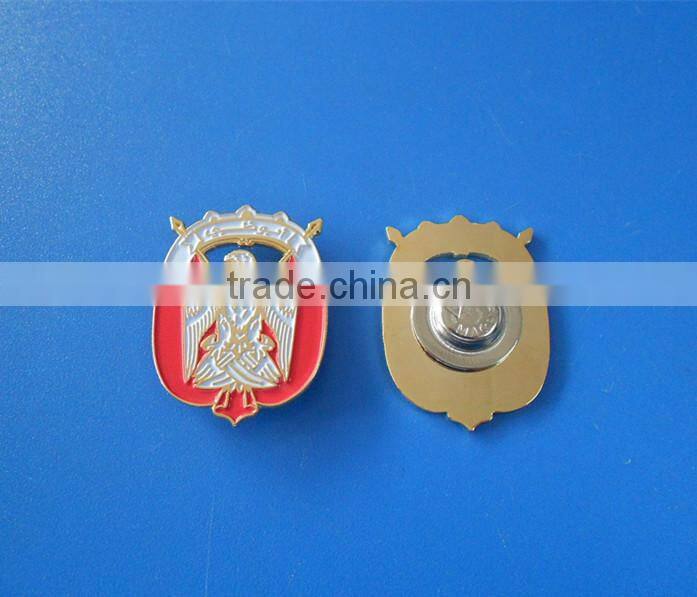 New products uae national day gift items number shape metal logo badge/emblem