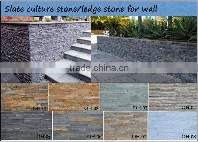 Slate panels for wall natural rusty cultured stone veneer prices