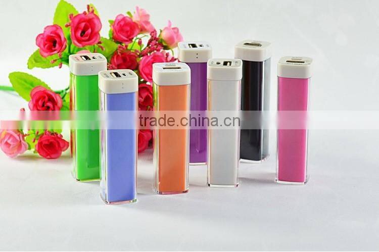 lipstick power bank 2600 mah multiple mobile phone battery charger