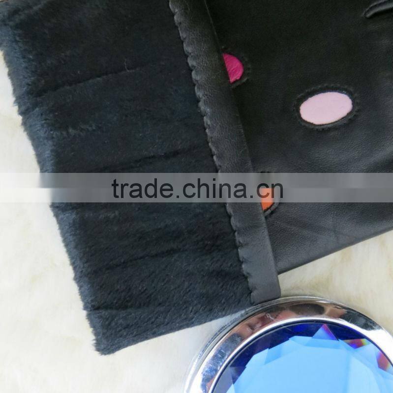 charming colorful super leather gloves goatskin gloves
