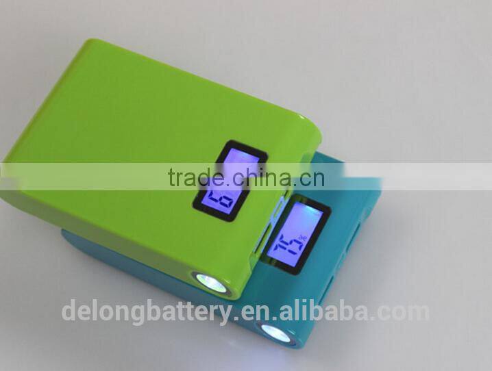 Mobile battery charger smart portable power bank 10400mah LCD display power bank