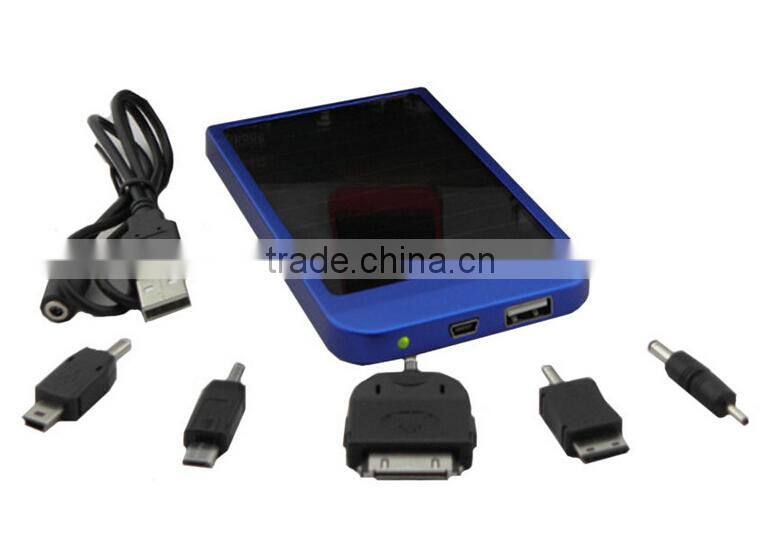 2015 NEW solar automatic mobile charger portable solar power bank solar charger for mobile